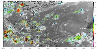 Satellite imagery tropical activity
