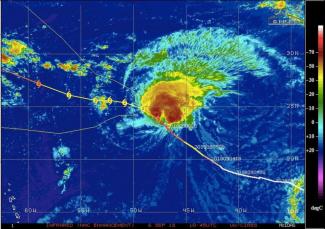 Hurricane Florence as of the morning of September 6th.NOAA AND CIMSS WEBSITE