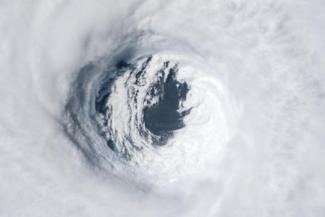 Eyewall of Hurricane Michael from the International Space Station. NASA