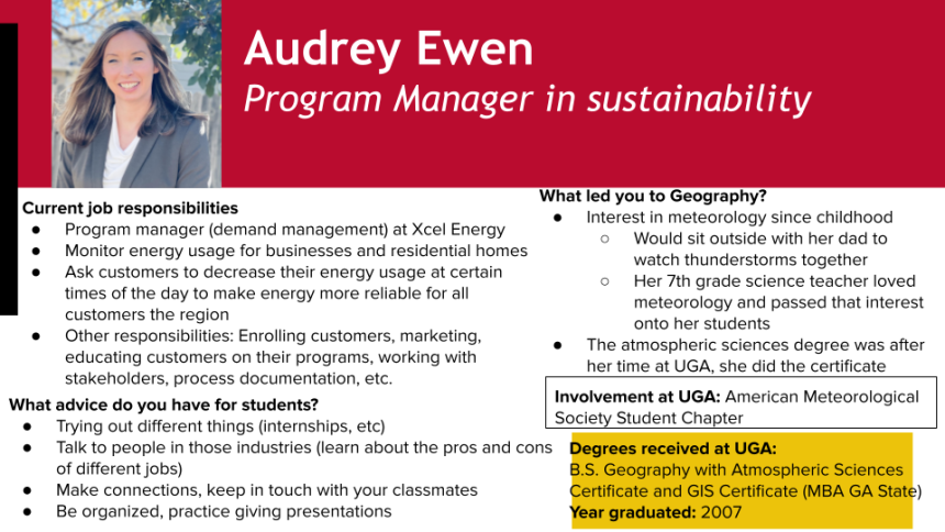 Alumni Highlights | Geography Department at the University of Georgia