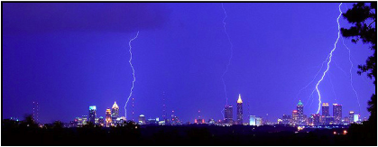 Lightning over Atlanta (photo by John Harvey).