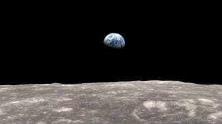 Earth-rise as seen from the moon NASA