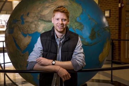 Sam Tingle is working toward degrees in geography and entertainment and media studies. (Photo by Chad Osburn/UGA)